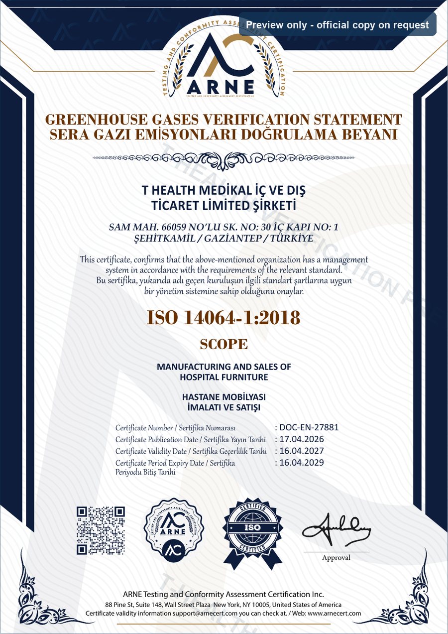 T-HEALTH ISO 14064-1 Greenhouse Gases Verification Statement preview