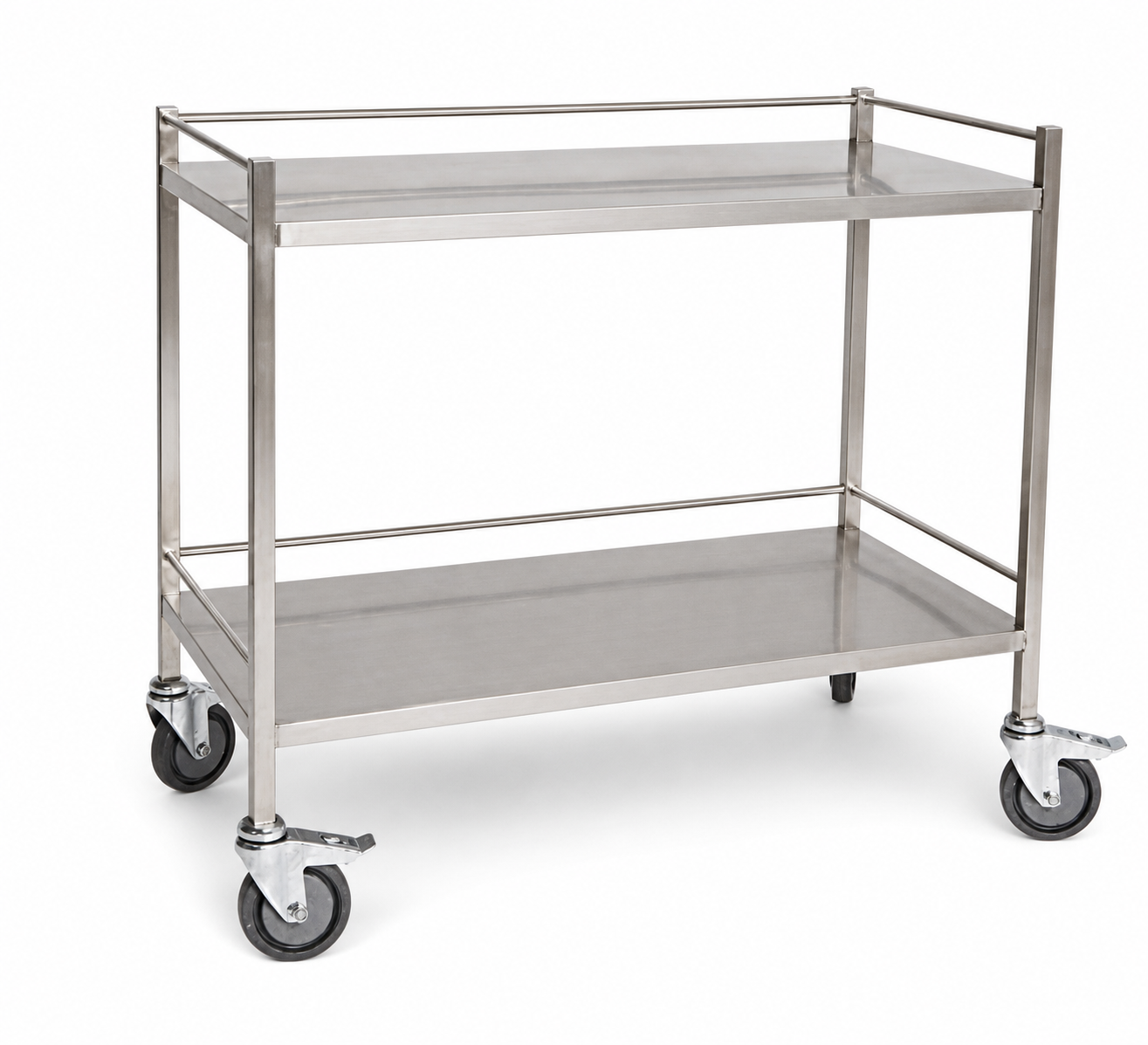ts-7063-two-shelf-stainless-steel-guard-rail-trolley